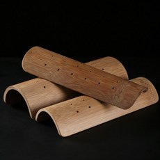 대나무 경추 베개 목 반원 목침 여름 시원한 원통형, 1개, 반원형 목베개 낮은형