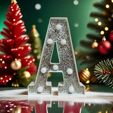 LED 조명 글자 실버 알파벳 번호 야간 집 크리스마스 생일 파티 용품 장식 21cm, 27 A, 01 21cm