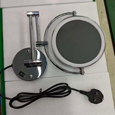 接線款化妝鏡帶燈插電式摺疊化妝鏡, 插電款