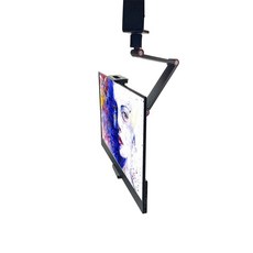 코끼리리빙 포터블모니터 태블릿 클램프 자바라 침대 거치대, P3PF-2828, 검정
