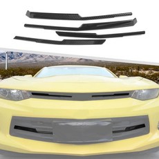 Jimen 쉐보레 카마로 2017-2023과 호환 4피스 전면 중앙 그릴 커버 트림 외부 액세서리탄소 섬유 171288, Jimen 쉐보레 카마로 2017-2023과 호환, 4