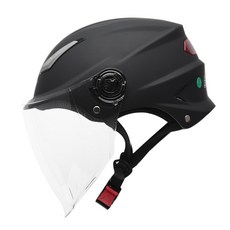 BAN RP-921헬멧 오토바이 바이크 킥보드 자전거 레져 여름용 헬멧 쉴드, 무광블랙