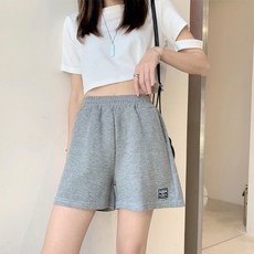 小蘭優購 韓版素色休閒運動短褲女 有口袋居家熱褲