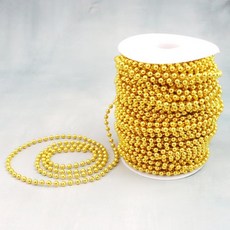 5mmx40m 체인리본(원형볼)-금색, 1롤