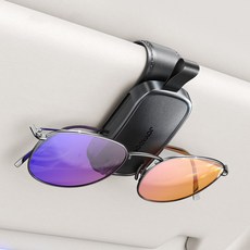 조이룸 차량용 안경 선글라스 자석 클립 선바이저 마그네틱 홀더, 블랙, 1개