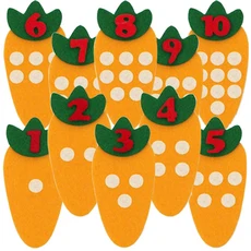 1/2 세트 재미있는 당근 1-10 숫자 교육 교구 - DIY 조립 수학 인지 품, 02 1Set