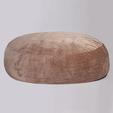 FOAM SAC 맞춤형 셰르파 라이트 그레이 특대 9피트 라운드 인조 모피 대형 콩주머니 의자 소파 침대 xxxl, 10 brown 183x90cm