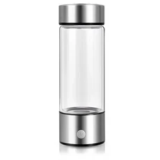 수소수 제조기 이온화 장치 메이커/발생기 슈퍼 산화 방지제 또는 p 수소 병 420ml, 01 Silver