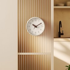 Ticktock 감성 북유럽 국산 인테리어 무소음 흡착 욕실 주방 시계 4colors, 베이지