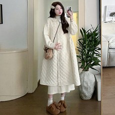 임산부 겨울 코트 임부복 루즈핏 배가림 롱패딩 따뜻한 면자켓
