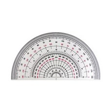 [아트메이트] 반원분도기 180도 15cm, 단품