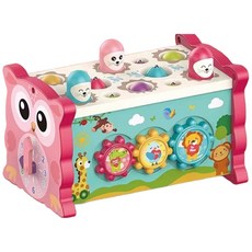 六面體八合一 早教益智玩具, 紅色, 1個