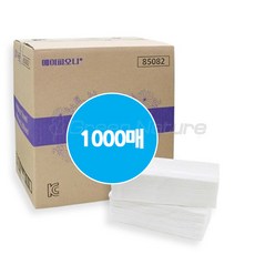 메이피오니 천연펄프 무형광 위생타올 핸드타올, 1000매, 1개