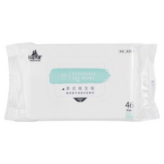 毛樂子寵物 汪喵濕式衛生紙 46抽 & 12抽 (可沖馬桶), 1個, 濕式衛生紙46抽