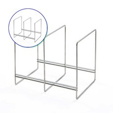 쌍문상회 올비아 스텐304 접시꽃이2단 중형 미끌림방스테인레스 40872EA, 본상품