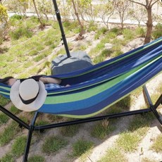 캠핑해먹 휴대용썬베드 힐링침대 차박글램핑, 블루마린 소형