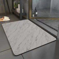 유스몰 빨아쓰는 규조토 발매트, 그레이 물결, 1개