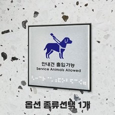 알루미늄 안내판 점자 남자 여자 화장실 출입문 사장실 표식 푯말 부착식 종류선택 1개, 안내견 출입가능 점자 2개입
