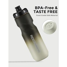 ROCKBROS 자전거 물병 680.4g(24온스) 그라데이션 소프트 터치 디자인 BPA 프리 누출 방지 스퀴즈 병 쉬운 세척을 위한 넓은 입구 사이클링 하이킹 체육, ROCKBROS 자전거 물병 680.4g(24온스),