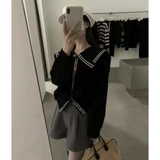 엘와이 봄 여성 기본핏 카라넥 가디건