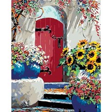 숫자로 PhotoCustom 페인트 40x50cm 캔버스 벽 예술에 그림을위한 성인 DIY 페인트를위한 문 풍경 홈 장식 선물 218273, 20x30cm no frame, 9924834