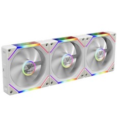 小白的生活工場 GAMDIAS AEOLUS P2-1203 ARGB 風扇/串接積木風扇/包含反向風扇葉片, 白色三顆裝, 1個