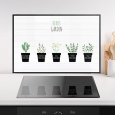 명신산업 주방아트보드 허브가든-화이트 / 아트글라스 탈부착 본사 직접판매, 1개