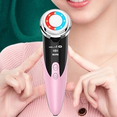 갈바닉 고주파 마사지기 LED 미세전류 진동 USB충전식, 상세페이지 참조, 갈바닉마사지기-핑크