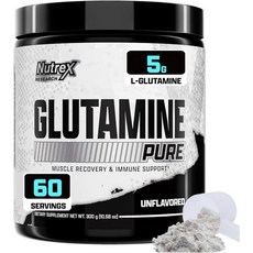 누트렉스 리서치 Nutrex Research L-Glutamine Powder Supplement - 60 Serving - Pure Unflavored Non-GMO & G, 10.58 Ounce (Pack of 1), 1개