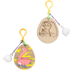 클레이암모나이트키링 MDF공룡팬던트 스마트폰공룡스트랩 4인세트