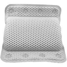 메모리 폼 스파 목욕 베개 흡착컵 목 등 욕조용 미끄럼 방지 쿠션 휴식용