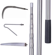 강력한 3.4m 8인치 조경용 전정톱 2 장대 무브러시, 1개, 3m 3단 엠보싱 봉, 기본 색상