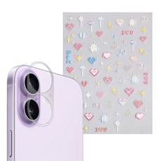 더조은셀러 AG 지문방지 저반사 무광 카메라 PET 필름 3매 스티커 폰꾸미기 DIY 폰꾸 카꾸 레시피 키트 아이폰 17 호환, 1세트