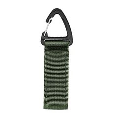 山道具屋 Molle EDC 360度旋轉軍規戰術掛勾，兼容Molle系統，戶外登山、日常EDC適用, 1個, 軍綠(單軸)