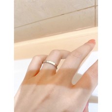 ICE CUBE冰塊戒指 JR00099-100, 白金色單鑽,美碼6, 1個