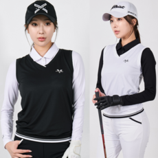 럽인골프 투빅토리 스텐다드 V넥 메쉬조끼 여성골프웨어