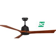 （修一）穩帝士吊扇52吋 實木 BLDC 柚木黑 DC吊扇 直流變頻 實木葉片 不付燈 遙控 台灣製造, 原木砂鎳