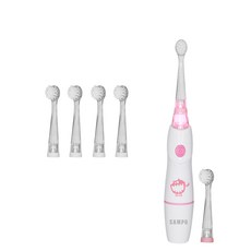 SAMPO 聲寶 幼童音波震動牙刷 附6刷頭 TB-Z1806CL, 粉紅色, 1個