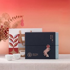 BESTEA 天下好茶 福悠然茶禮盒 300g 典雅深藍設計 清境金萱茶葉 質感送禮首選, 1個, 清境+金萱