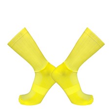 【氣質穿搭】臺灣發貨車隊版空氣動力 騎行襪 男女襪口防滑硅膠騎自行車襪子1114 0DOO, 黃, 1個