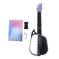 스마트 전자 기타 휴대용 접이식 스트링리스 7개의 노트 버튼으로 쉽게 연주할 수 있는 음악 입문용, 03 Black