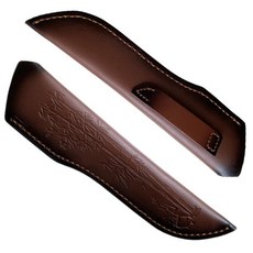 스타일 휴대용 칼집칼 커버 레트로 조각 소가죽 접이식 칼 가죽 야외 도구 칼집, 1개, 6. 09