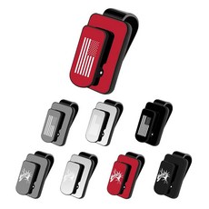 OHLEATS 자동차 다기능 안경 국기 선바이저용 홀더 행거 금속 선글라스 클립 미국, US Flag, 레드