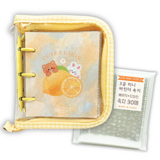 3공 포카 바인더 미니 폴라로이드 앨범, 30매, 레몬