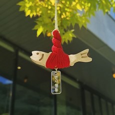 파란토리 미니 원목 액막이명태 참장식 이사 새차 차량 선물, 안전기원, 베이지