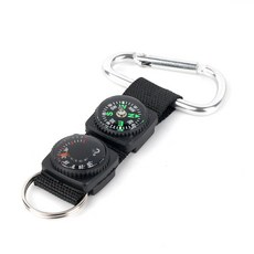 카라비너 온도계 나침반 등산, 1개, 1개