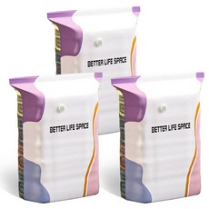 Savelio 3D 진공 압축팩 옷 압축팩 대용량 이불 옷 수납 진공팩, 1세트, 3매입
