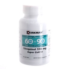 Kirkman Senior Essential 60 to 90泛醇100mg超級CoQ10軟膠囊 無麩質, 90 件