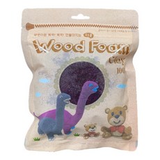 공예야 놀자 클레이공예 클레이 재료 우드 폼(지퍼) 100g 보라, 1개