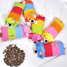 어린이집 영유아 두돌아기 돌아기 강아지 메밀 베개 경추건강 유치원 5세 단체선물, 옐로우